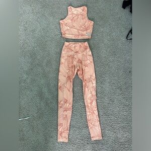 BuffBunny Peach Patterned Activewear Set